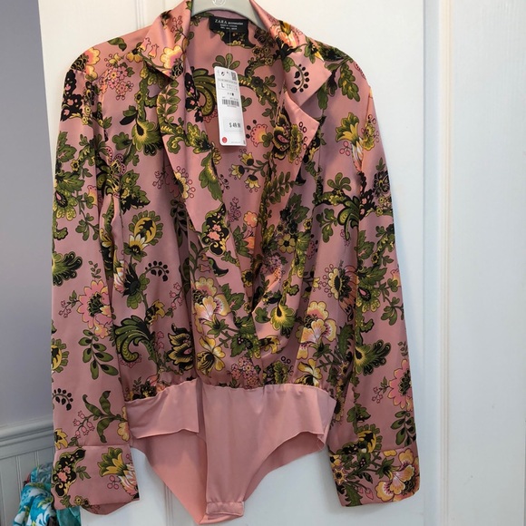 Zara Tops - NWT Zara Floral Bodysuit.